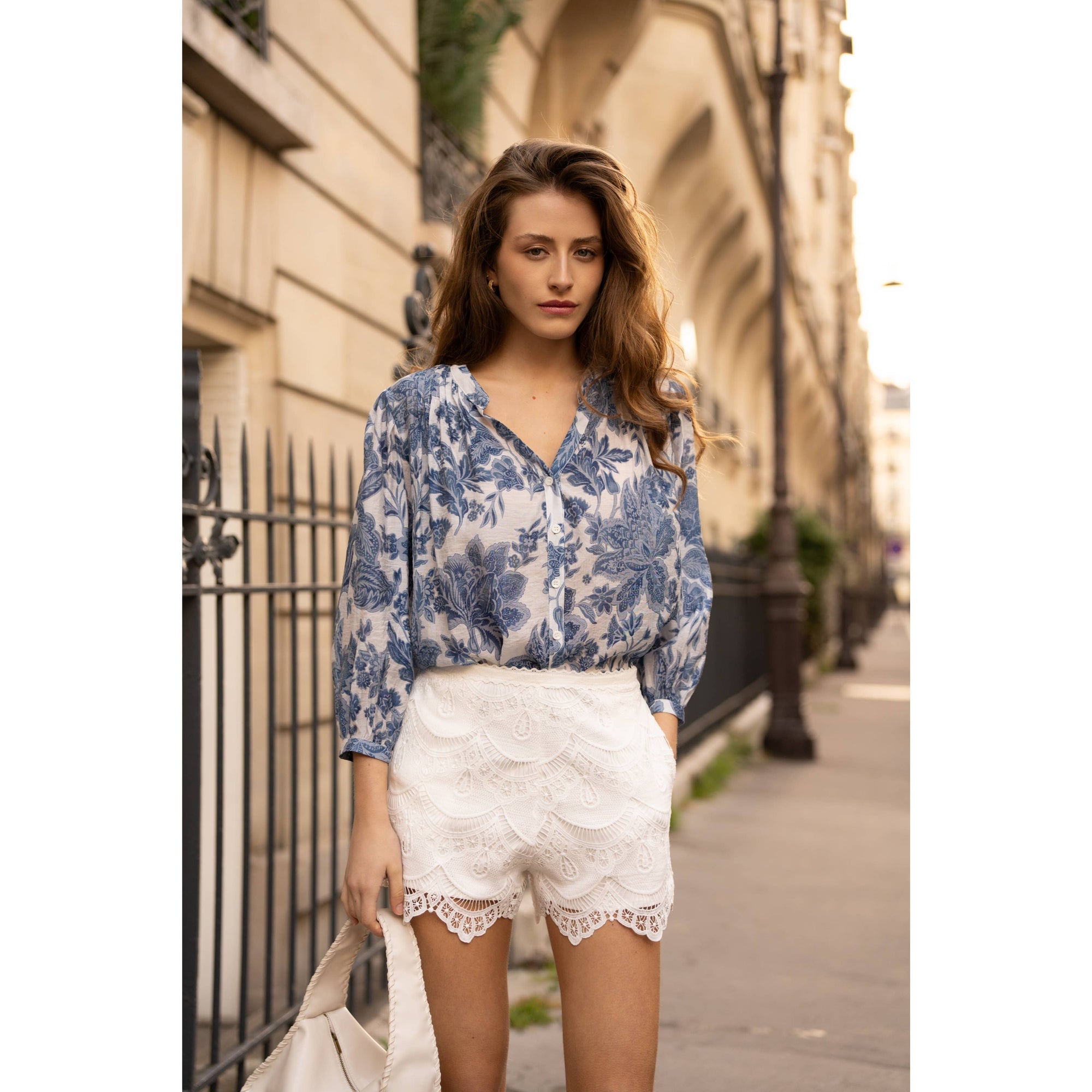 Tropez Viscose Blouse - Blue