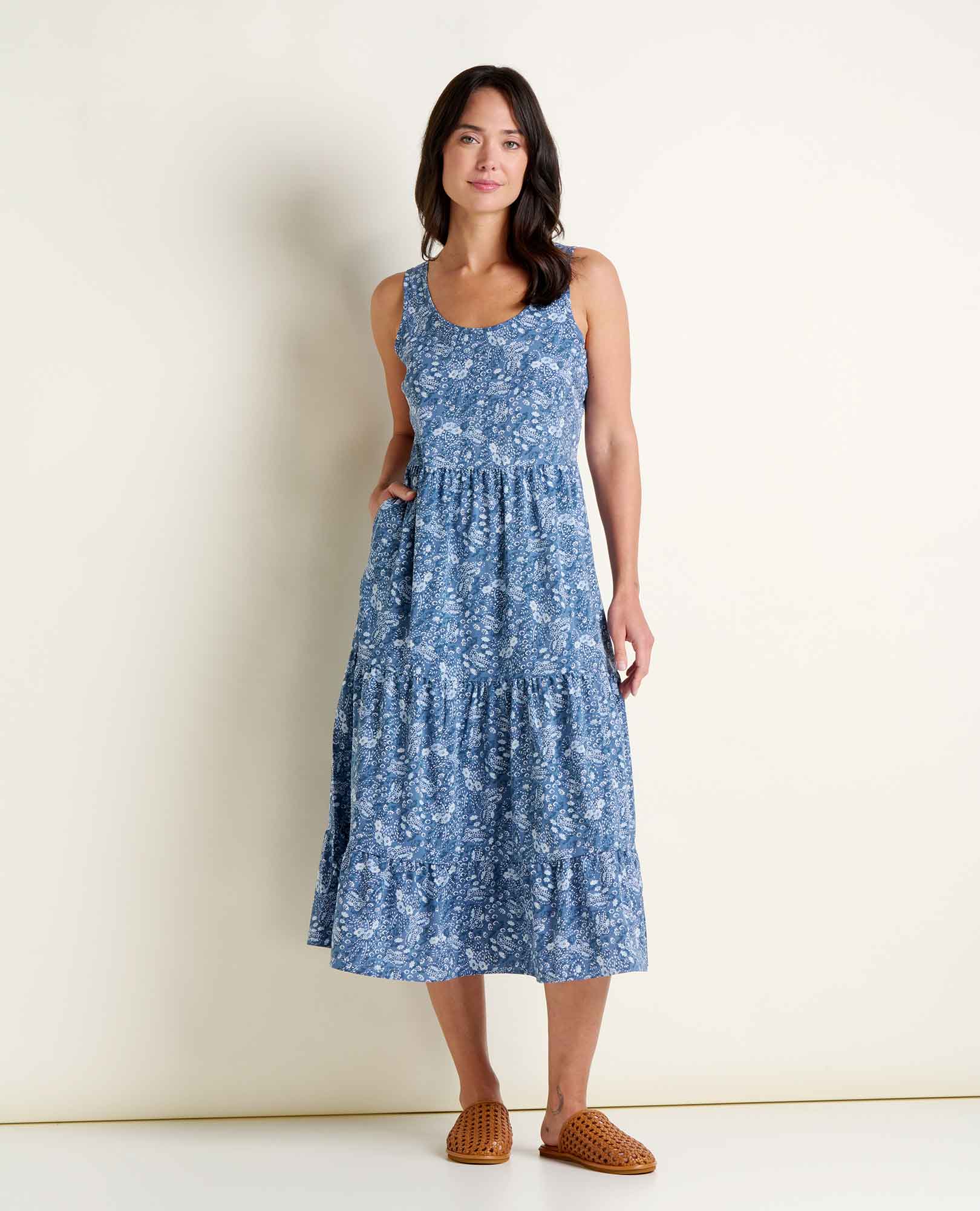 Sunkissed Susana Midi Dress- Canal Print