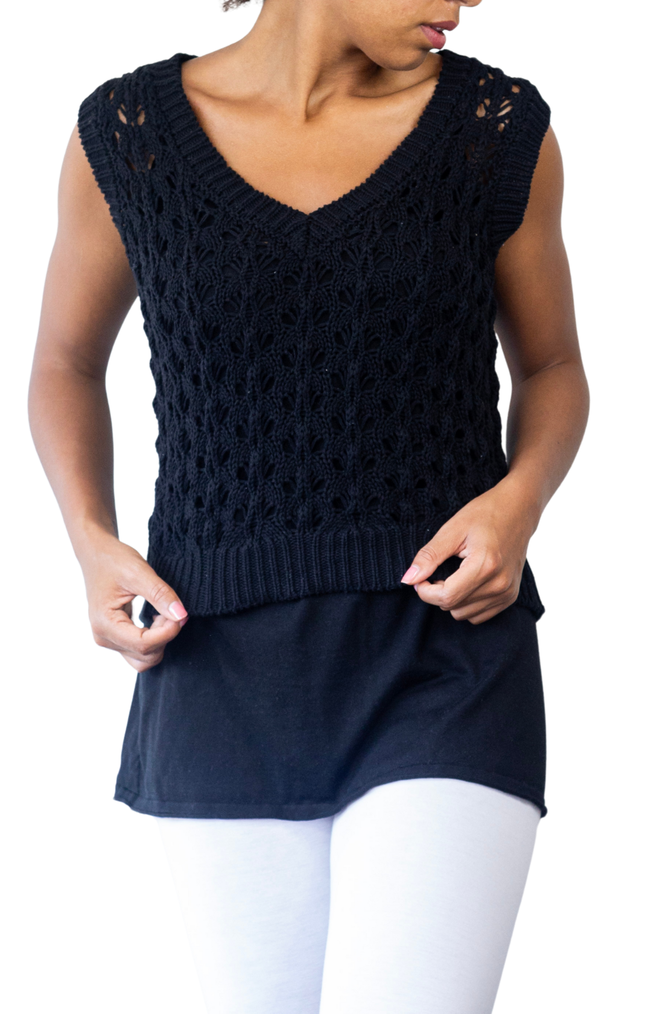 Verona Knit Vest - Black
