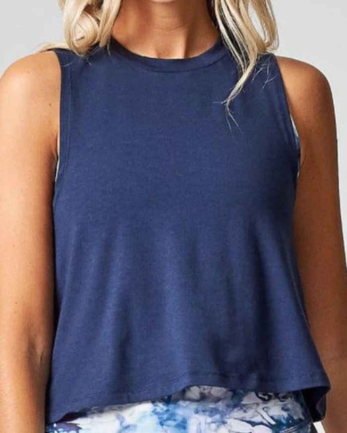 Mika Tank Top by Daub and Design in Marine Blue