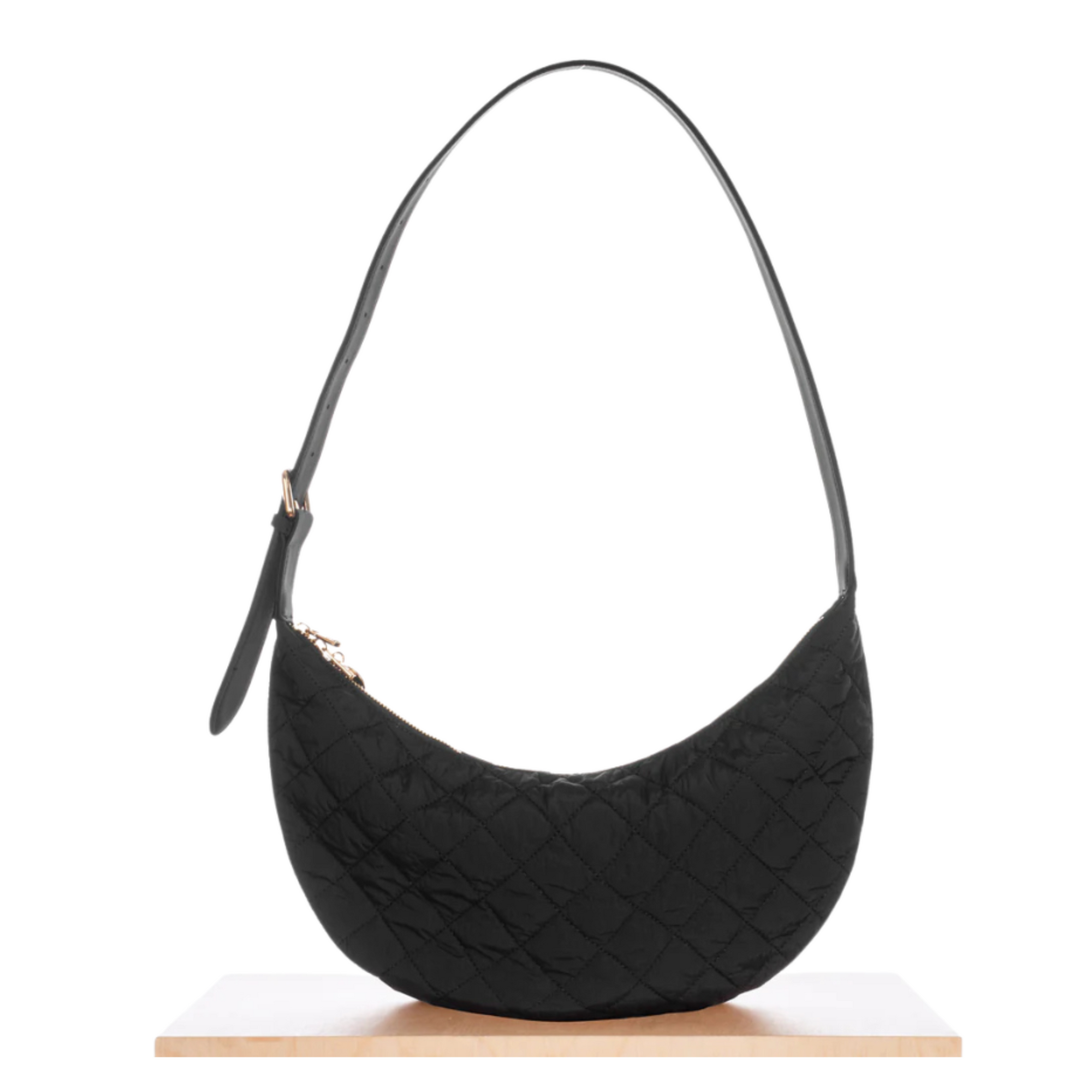 Ela Quilted Crossbody in Black