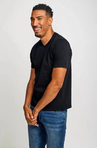 V-Neck T-Shirt in Black