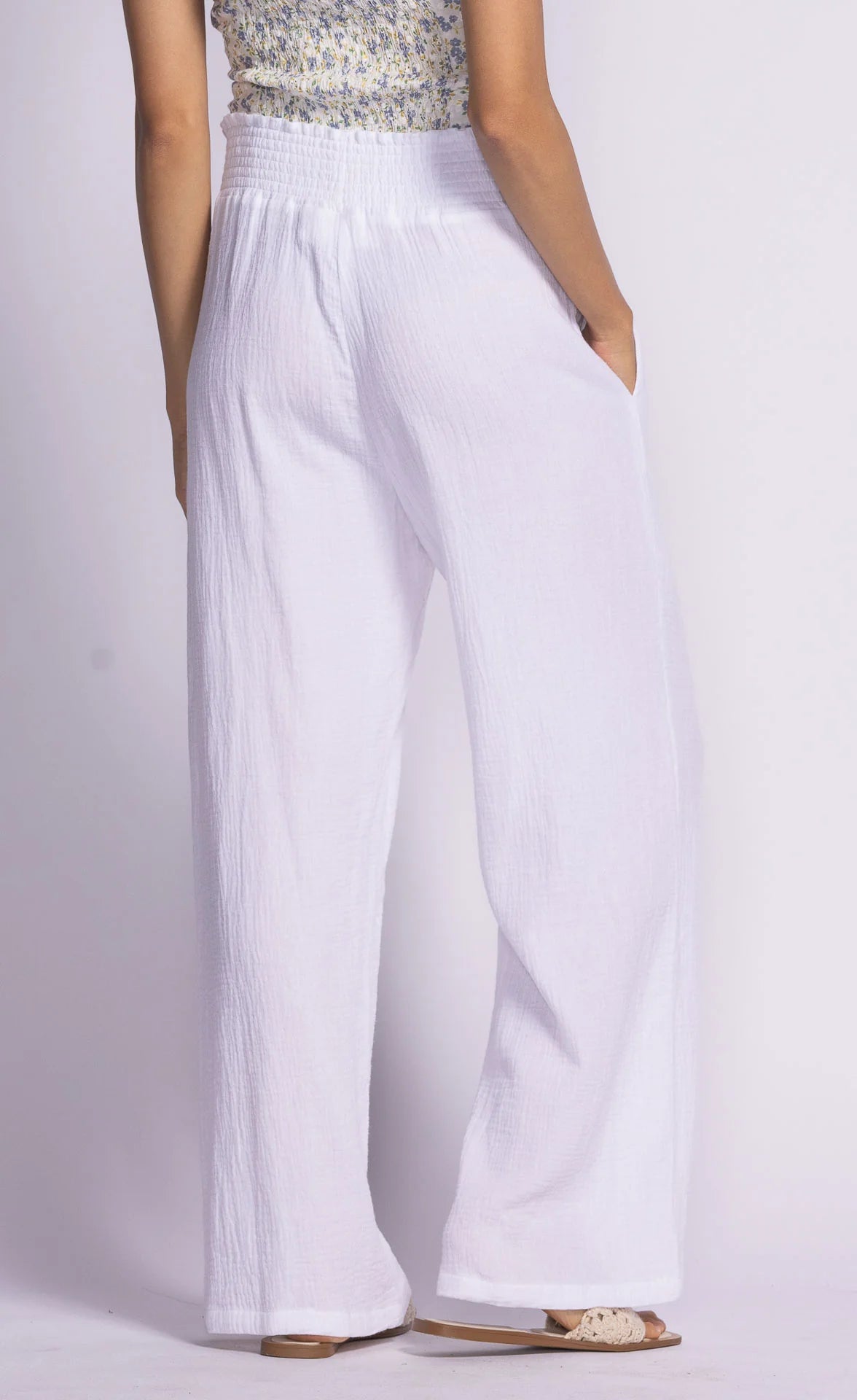 Vail Cotton Gauze Pants - White