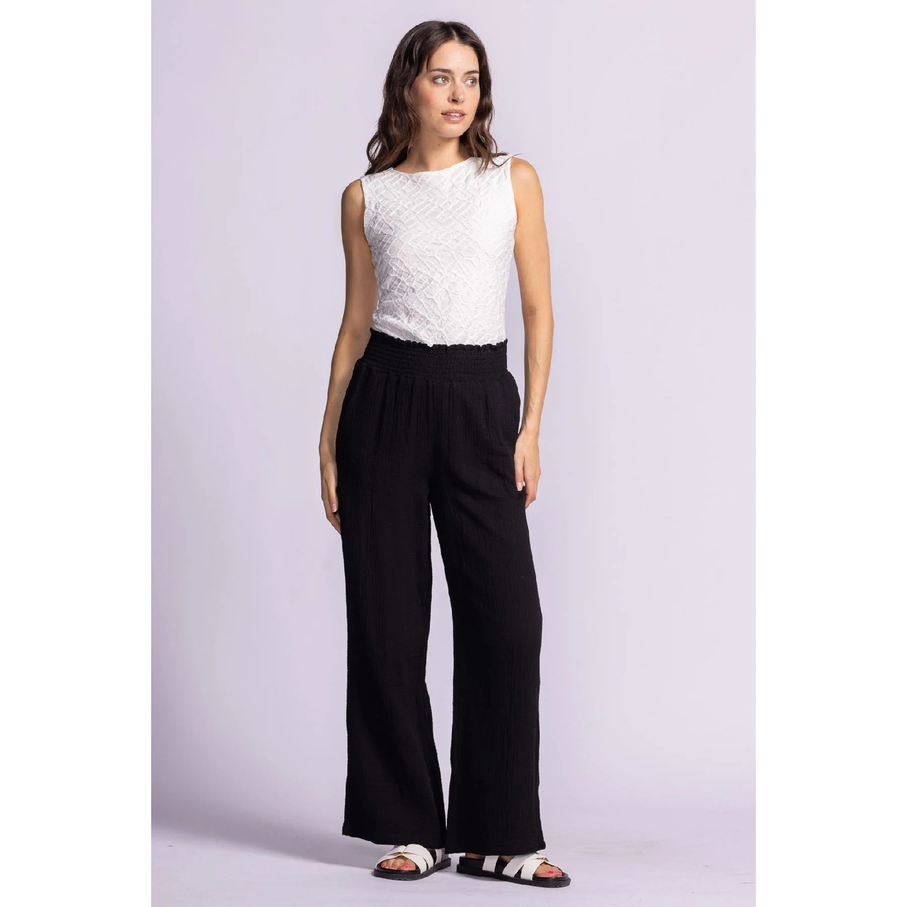 Vail Cotton Gauze Pants - Black