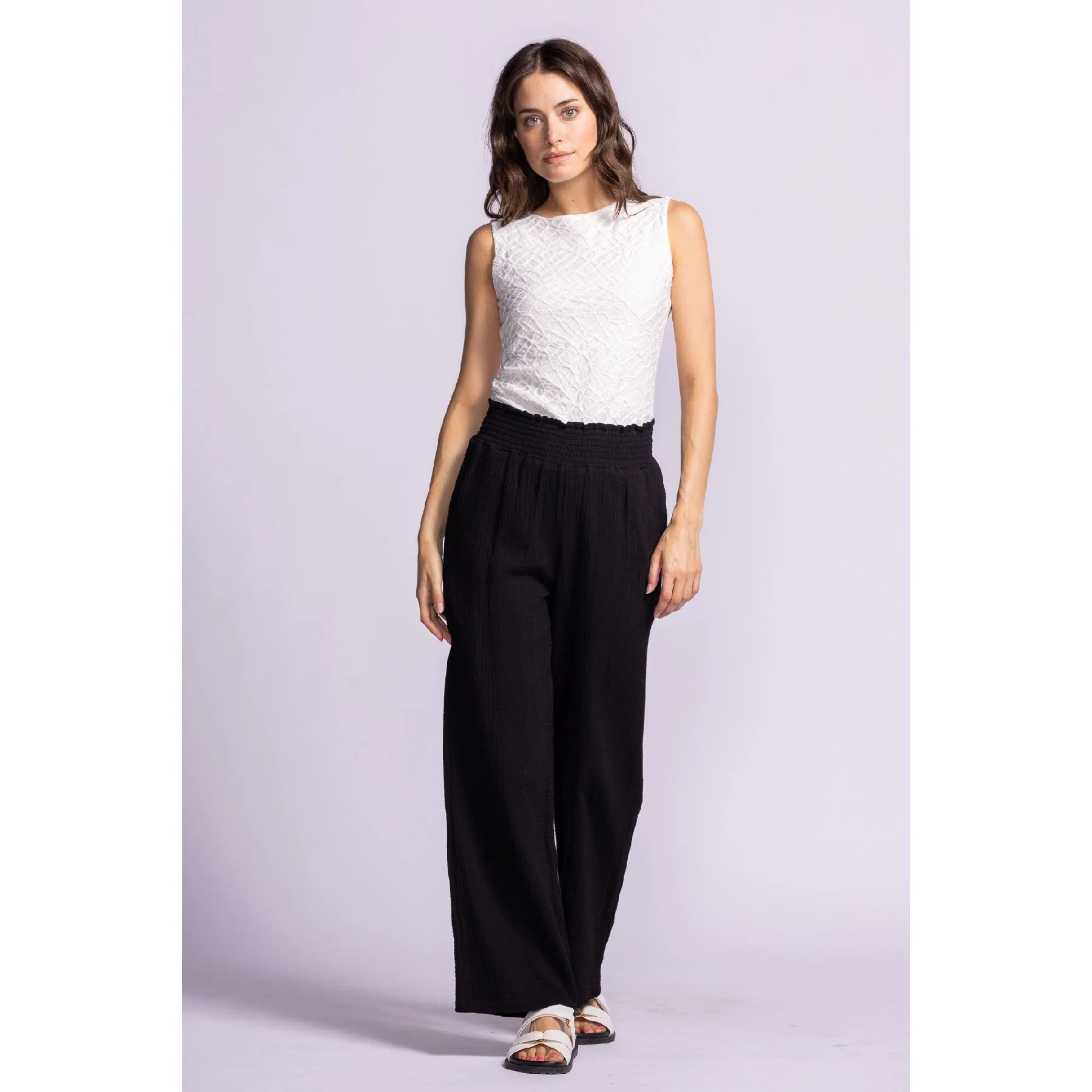 Vail Cotton Gauze Pants - Black