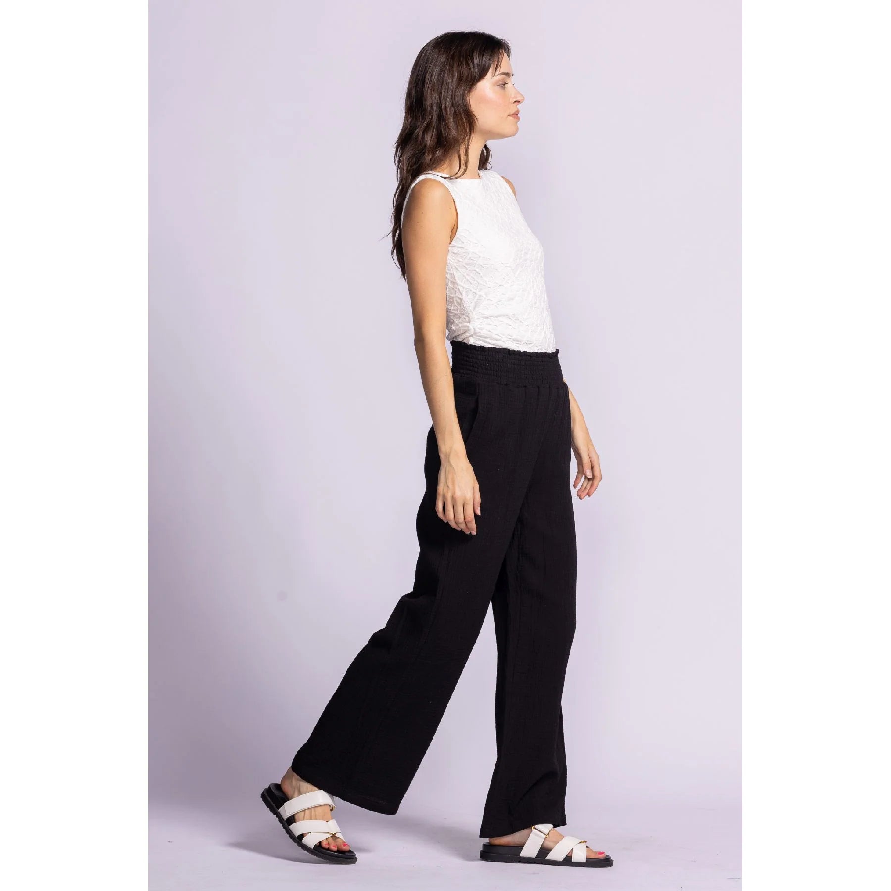 Vail Cotton Gauze Pants - Black
