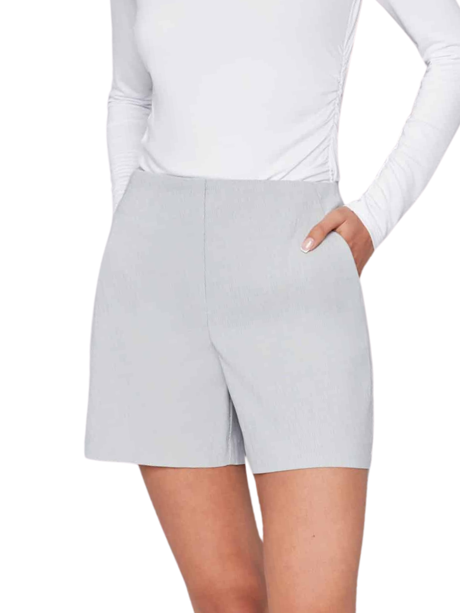Val Viscose Pull-On Short- Grey Stripe