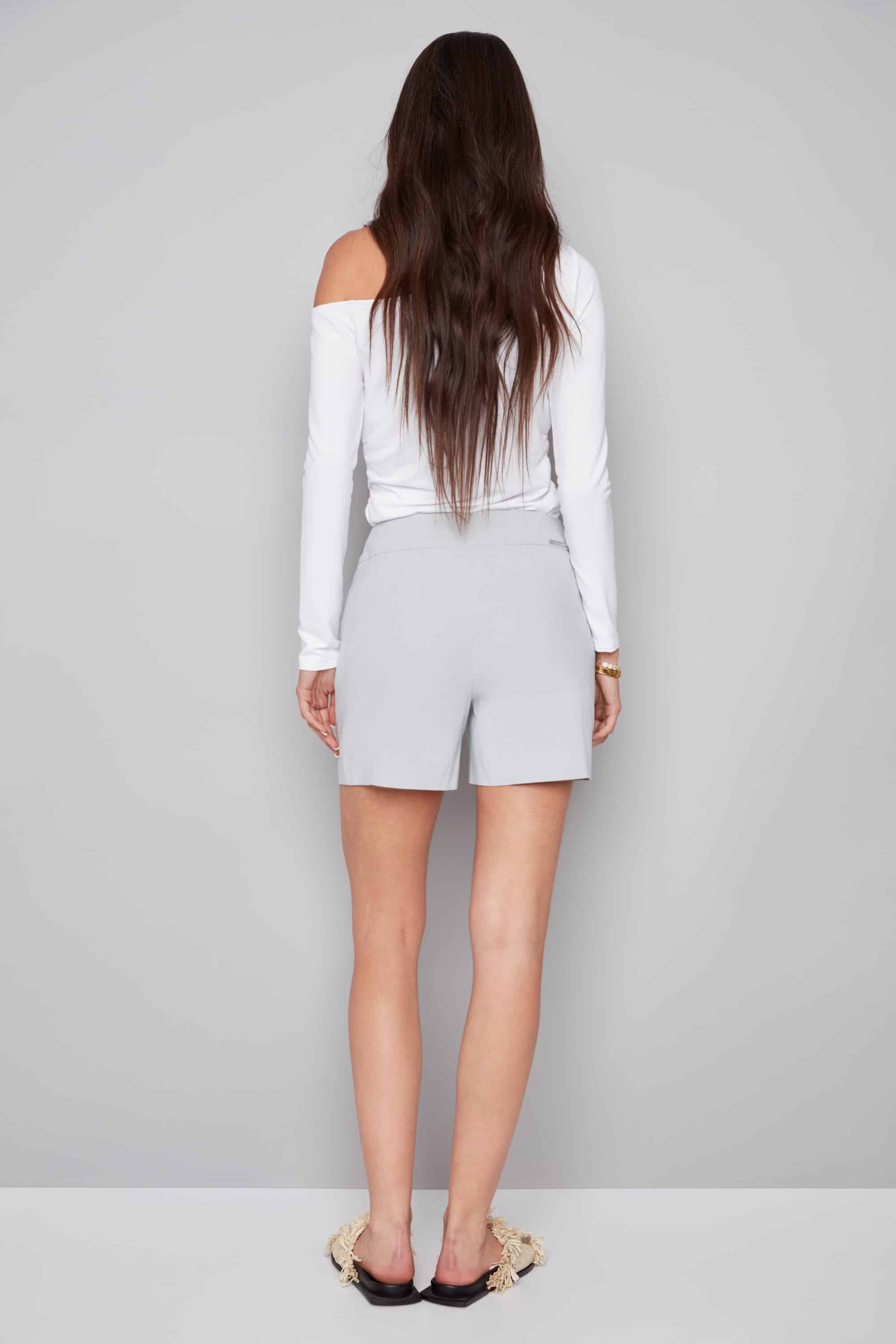 Val Viscose Pull-On Short- Grey Stripe