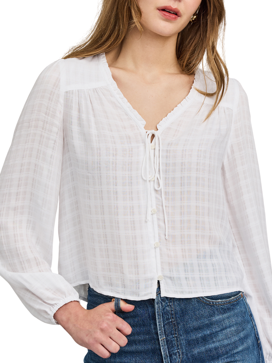 Vanessa Tie Blouse- White