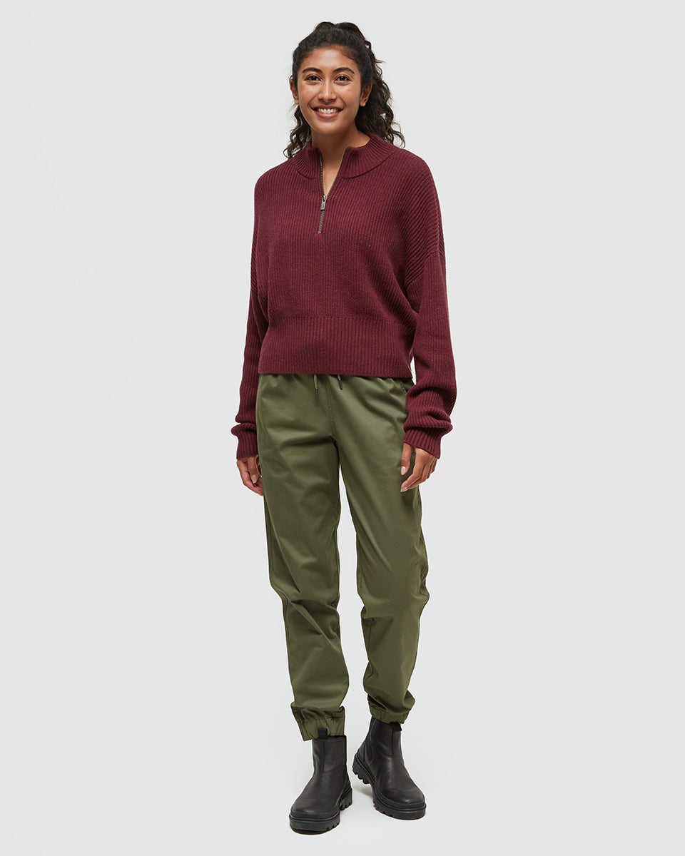 Vista Sweater = Burgundy