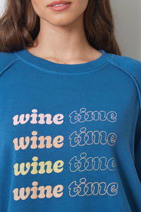 Vita Crew Sweatshirt in Wine Time
