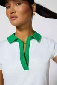 Vital SS Polo in Green/White