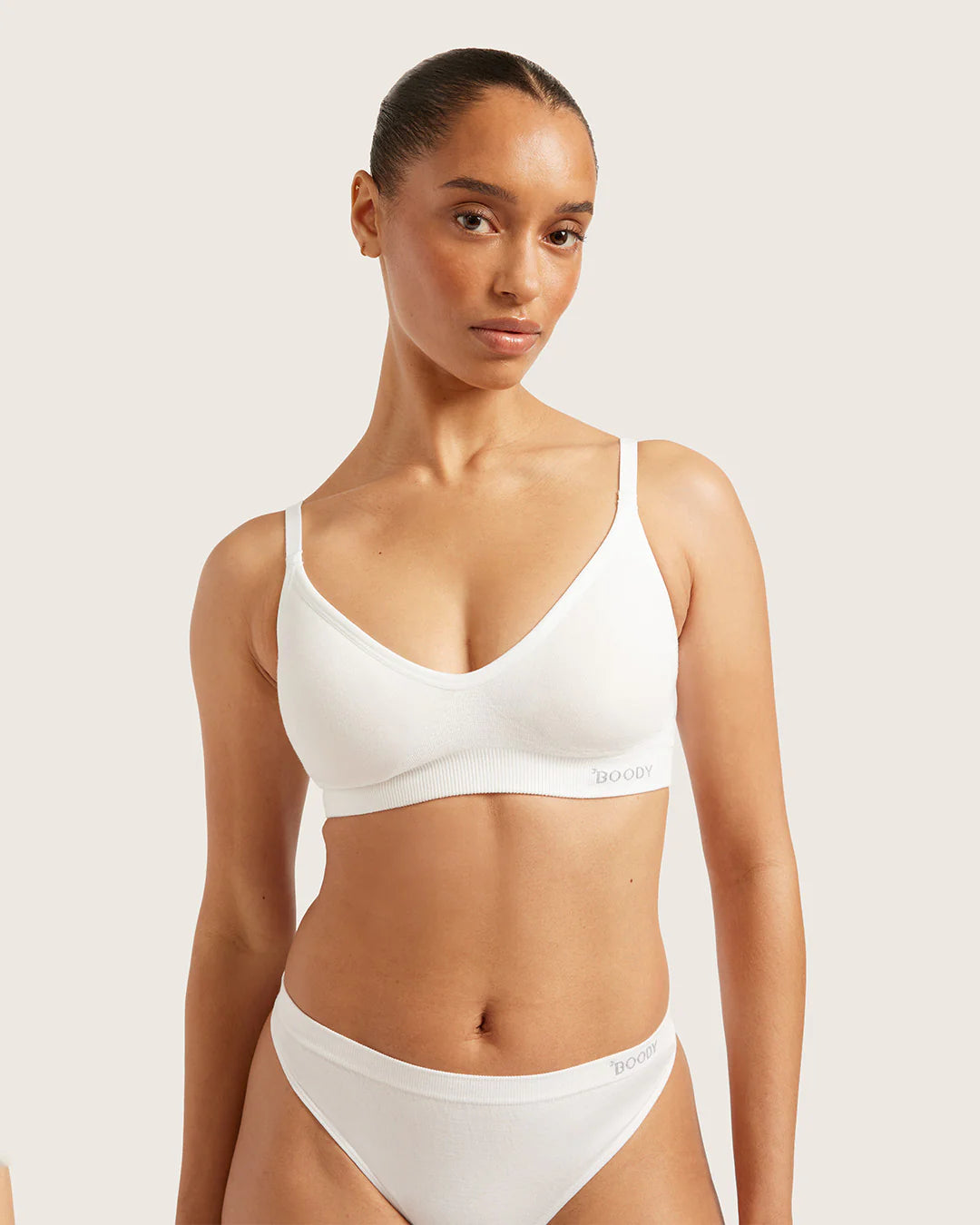 Wireless T-Shirt Bra- White