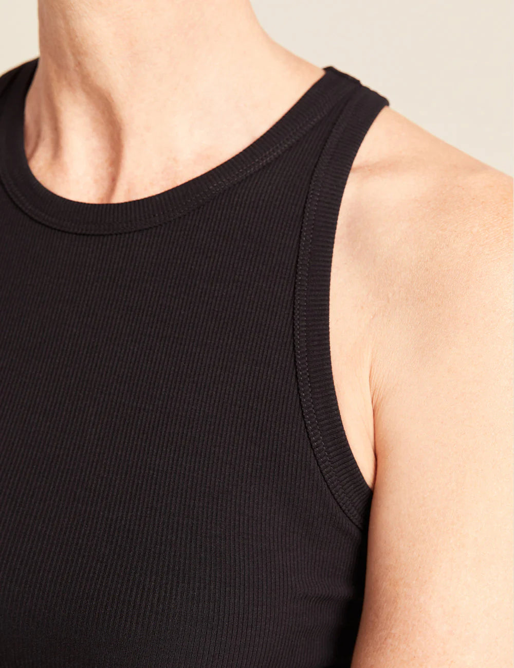 Racerback Ribbed Tank - Black