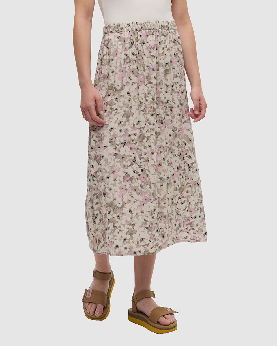 Yaletown Skirt - Pink/Sand Floral