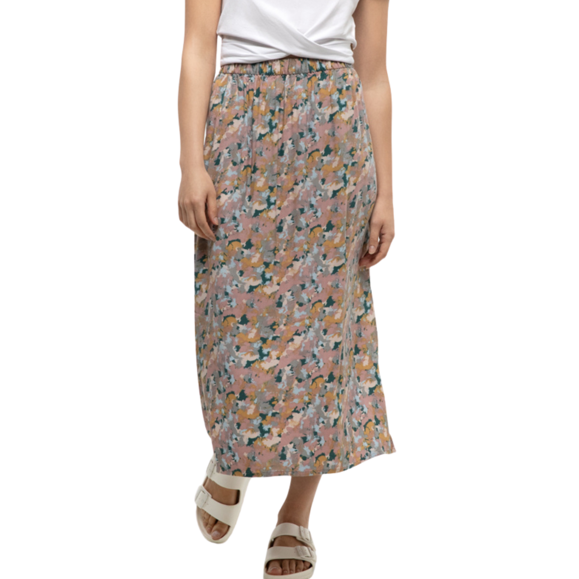 Yaletown Skirt - Vintage Mauve Abstract