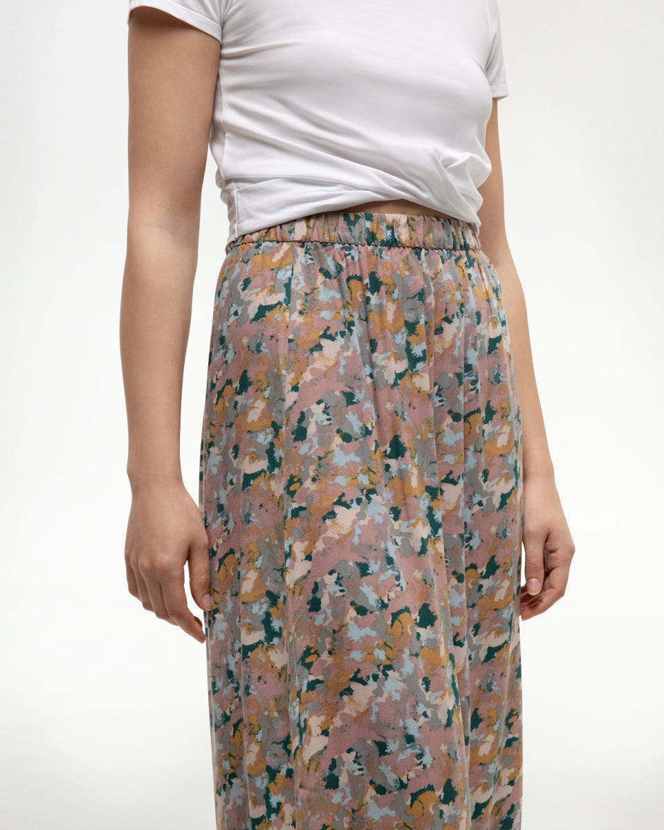 Yaletown Skirt - Vintage Mauve Abstract