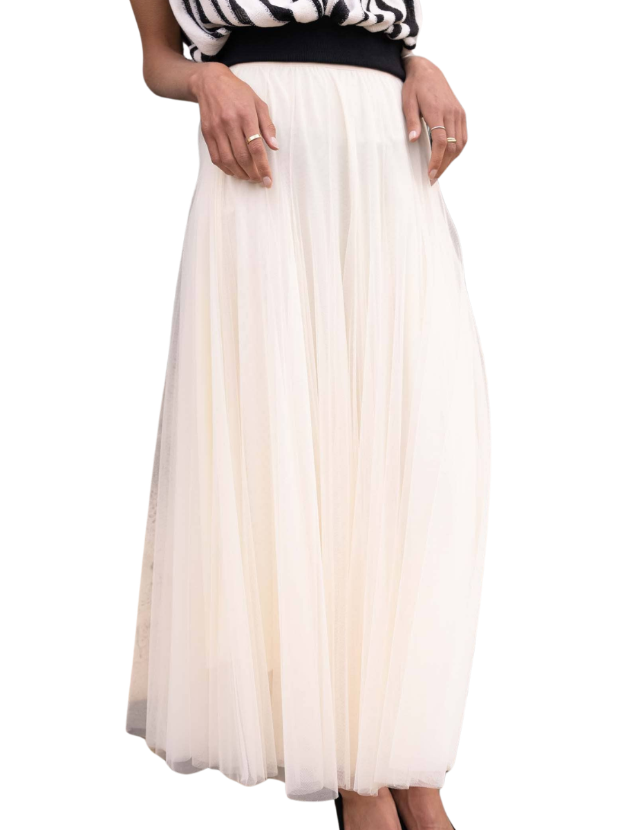 Amber Tulle Skirt - Ecru