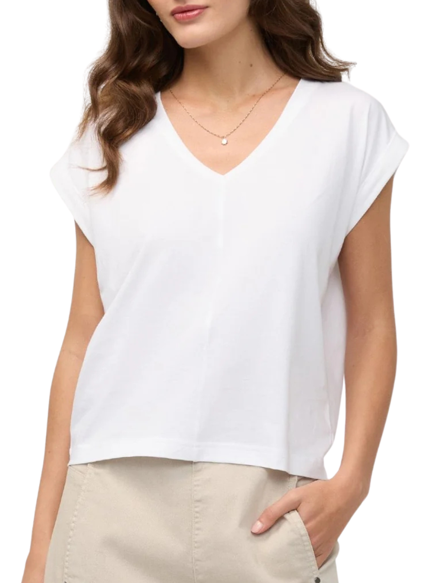 PurePima Dolman V-Neck - White