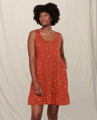 Manzana Dress by Toad & Co in Rust Print