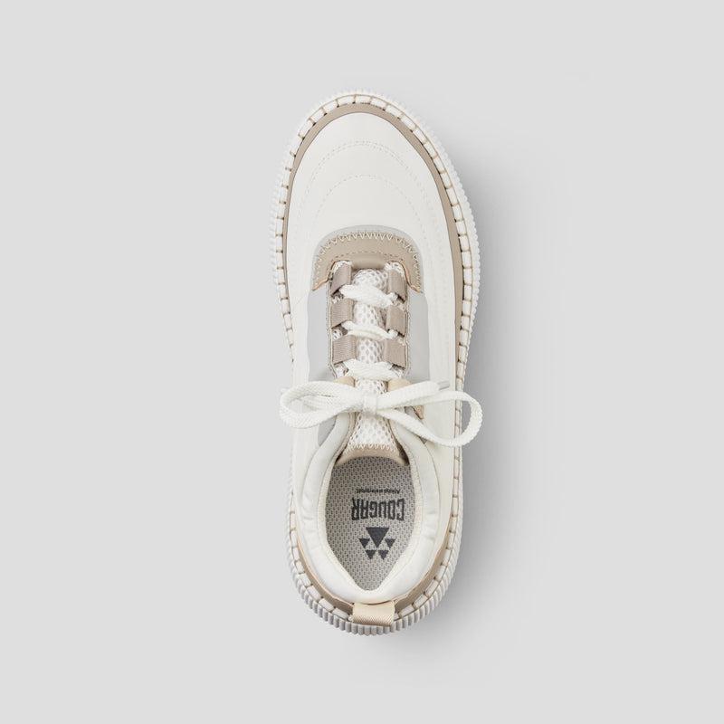 Sayah Sneaker in White/Taupe