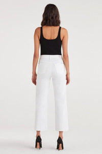 Alexa Cropped Jeans by 7 For Mankind in White