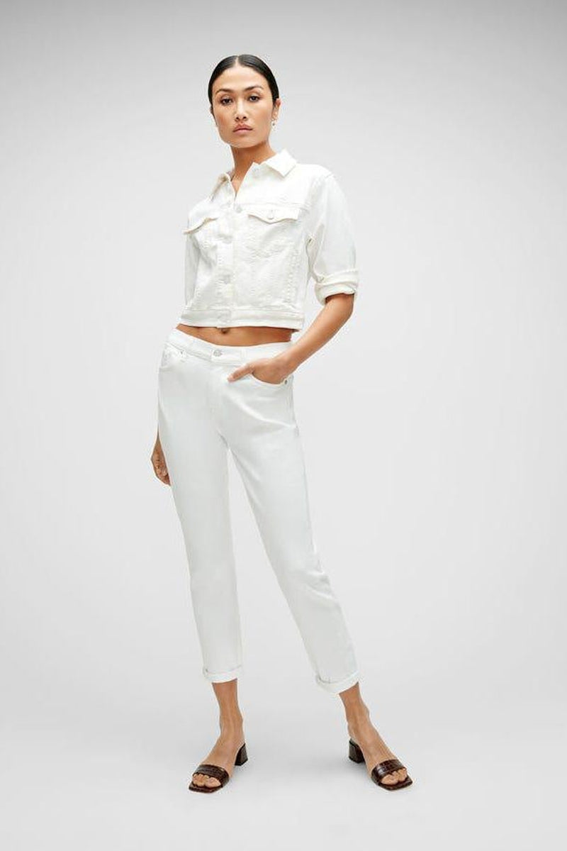 Josephina Jeans by 7 For Mankind in Twill White