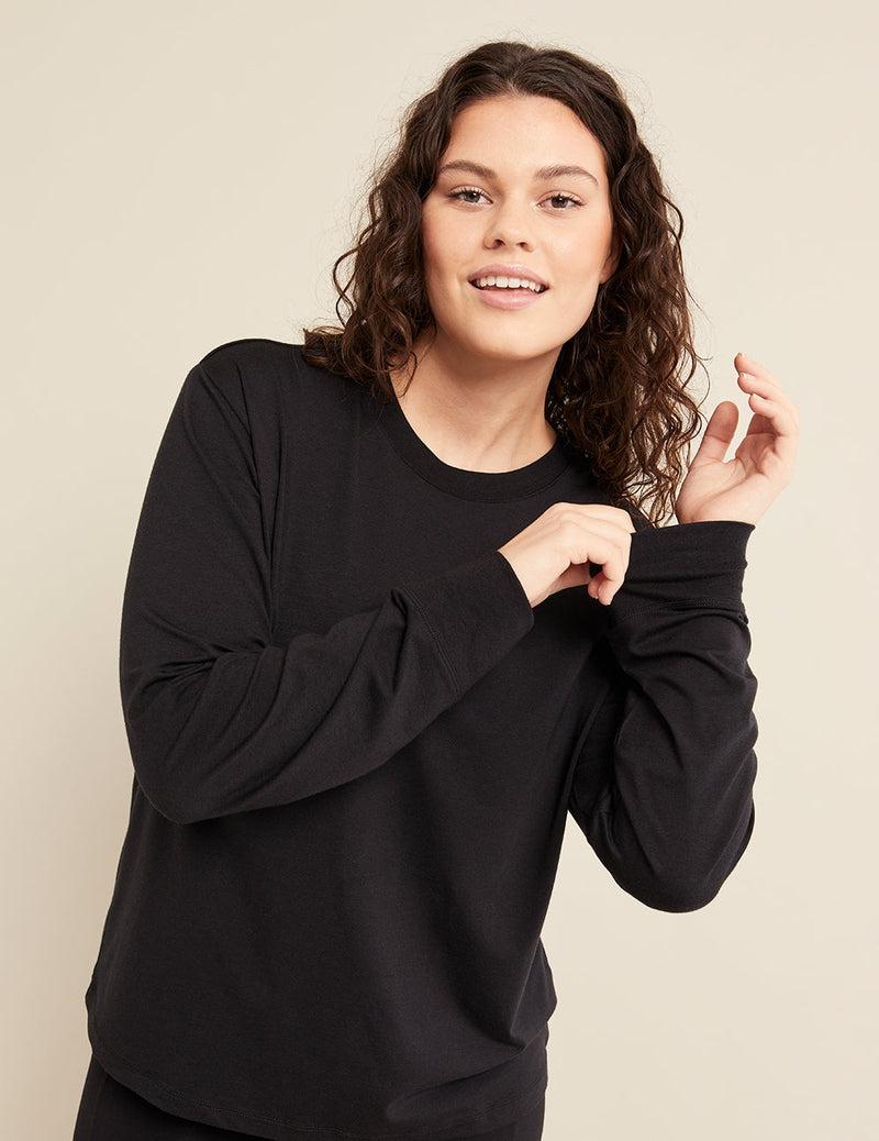 Women's Long Sleeve T-Shirt by Boody in Black