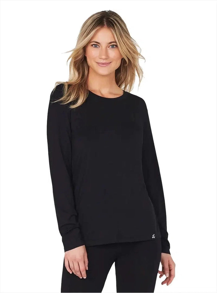 Women's Long Sleeve T-Shirt by Boody in Black