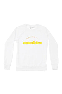 Sunshine Sweatshirt by Happiness Is in White
